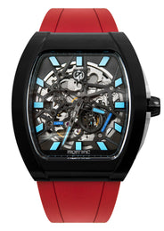 Frost NYC Mens Watch - Automatic Skeleton Sport Black Watch | FRST-01-SB| Red