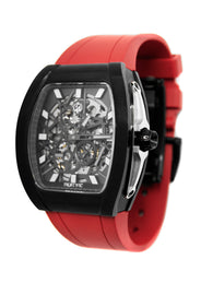 Frost NYC Mens Watch - Automatic Skeleton Sport Black Watch | FRST-01-SB| Red