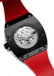 Frost NYC Mens Watch - Automatic Skeleton Sport Black Watch | FRST-01-SB| Red