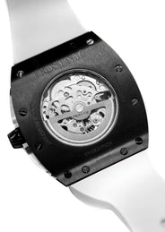 Frost NYC Mens Watch - Automatic Skeleton Sport Black Watch | FRST-01-SB| White