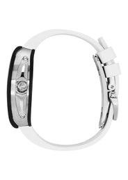 Frost NYC Mens Watch - Automatic Skeleton Carbon Fiber Sport Watch | FRST-01-CFS | White