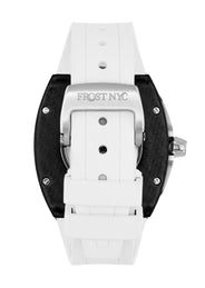 Frost NYC Mens Watch - Automatic Skeleton Carbon Fiber Sport Watch | FRST-01-CFS | White