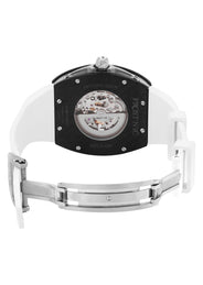 Frost NYC Mens Watch - Automatic Skeleton Carbon Fiber Sport Watch | FRST-01-CFS | White