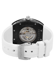 Frost NYC Mens Watch - Automatic Skeleton Carbon Fiber Sport Watch | FRST-01-CFS | White