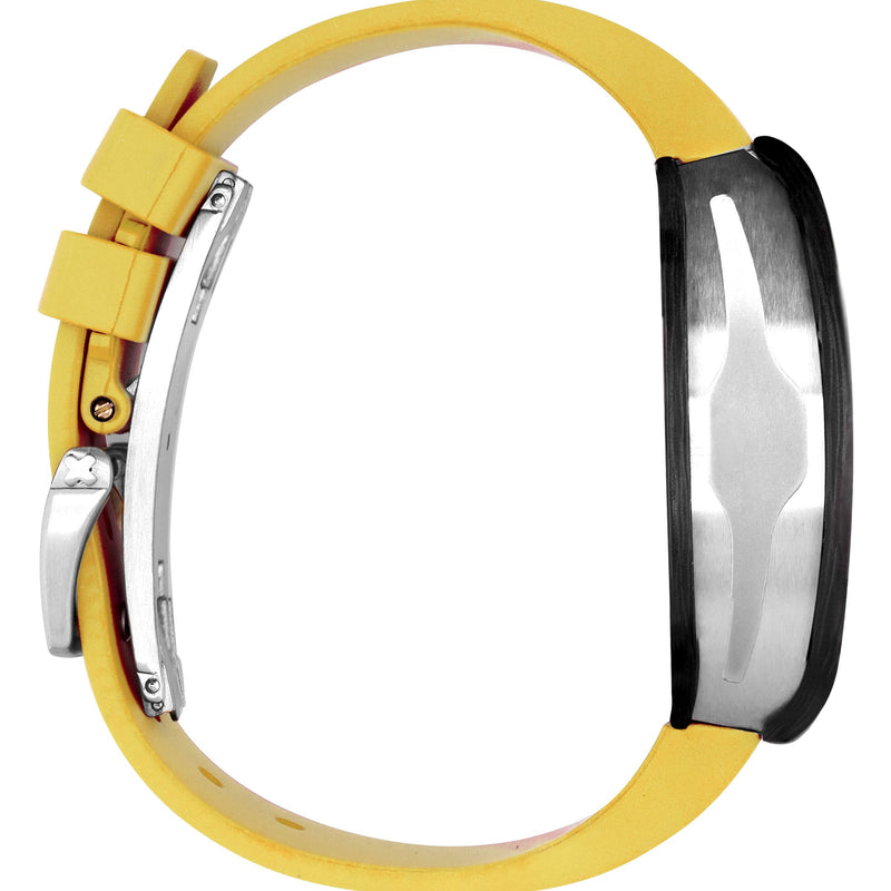 Frost NYC Mens Watch - Automatic Skeleton Carbon Fiber Sport Watch | FRST-01-CFS | Yellow