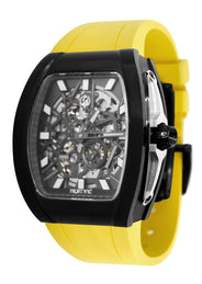 Frost NYC Mens Watch - Automatic Skeleton Sport Black Watch | FRST-01-SB| Yellow