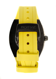 Frost NYC Mens Watch - Automatic Skeleton Sport Black Watch | FRST-01-SB| Yellow