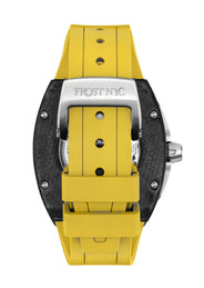 Frost NYC Mens Watch - Automatic Skeleton Carbon Fiber Sport Watch | FRST-01-CFS | Yellow