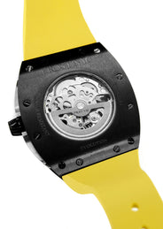 Frost NYC Mens Watch - Automatic Skeleton Sport Black Watch | FRST-01-SB| Yellow