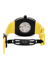 Frost NYC Mens Watch - Automatic Skeleton Sport Black Watch | FRST-01-SB| Yellow