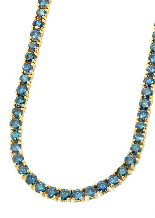 Women Jewelry - Diamond Necklace For Women | Blue Diamond Tennis Chain