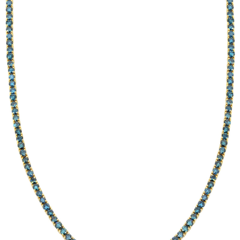 Women Jewelry - Diamond Necklace For Women | Blue Diamond Tennis Chain