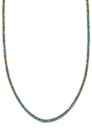Women Jewelry - Diamond Necklace For Women | Blue Diamond Tennis Chain