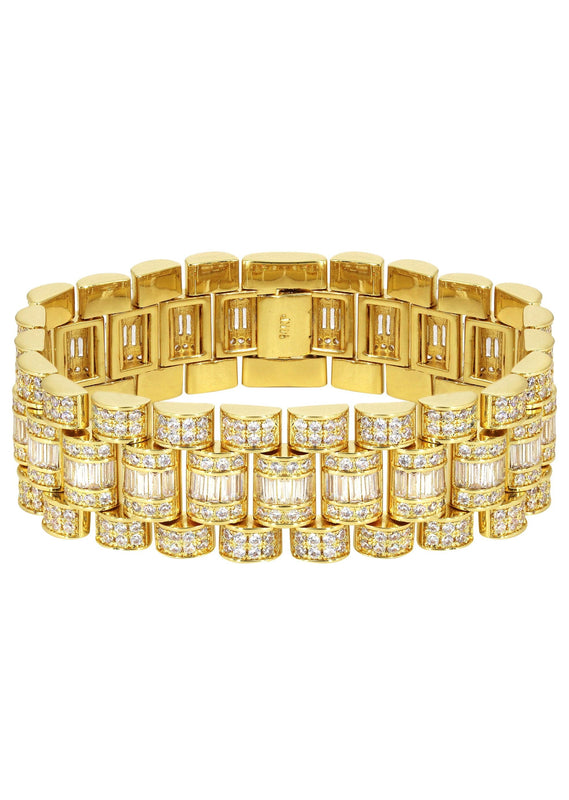 Baguette Presidential Bracelet Gold Plated