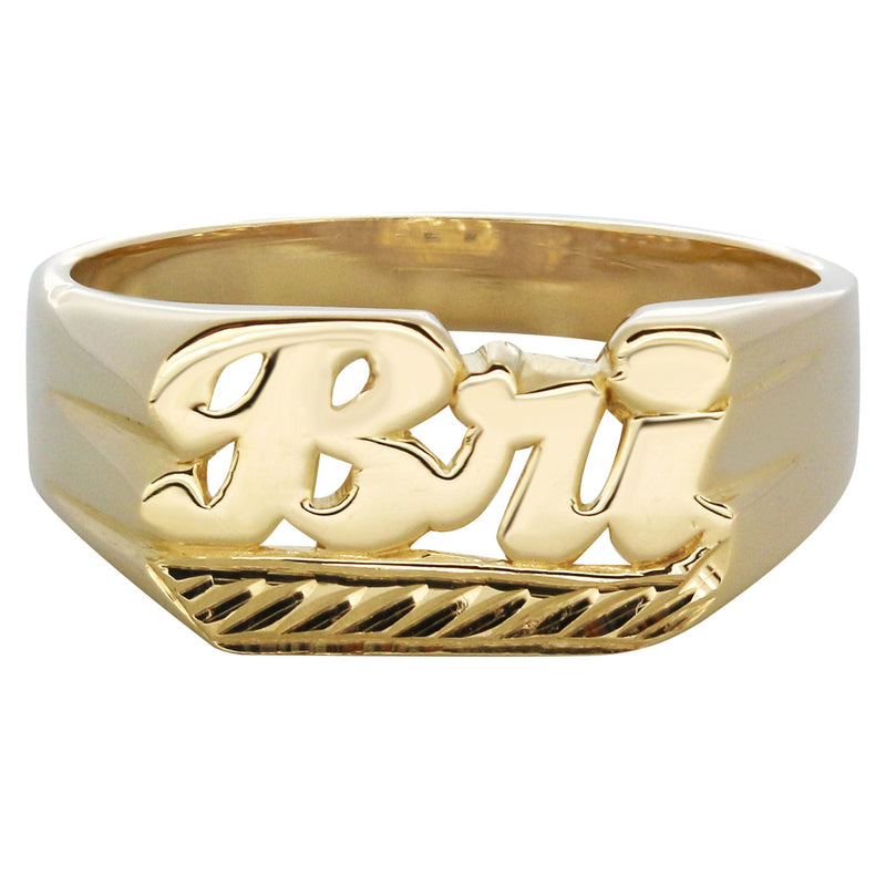 14K Initials Gold Name Ring | Appx. 4 Grams