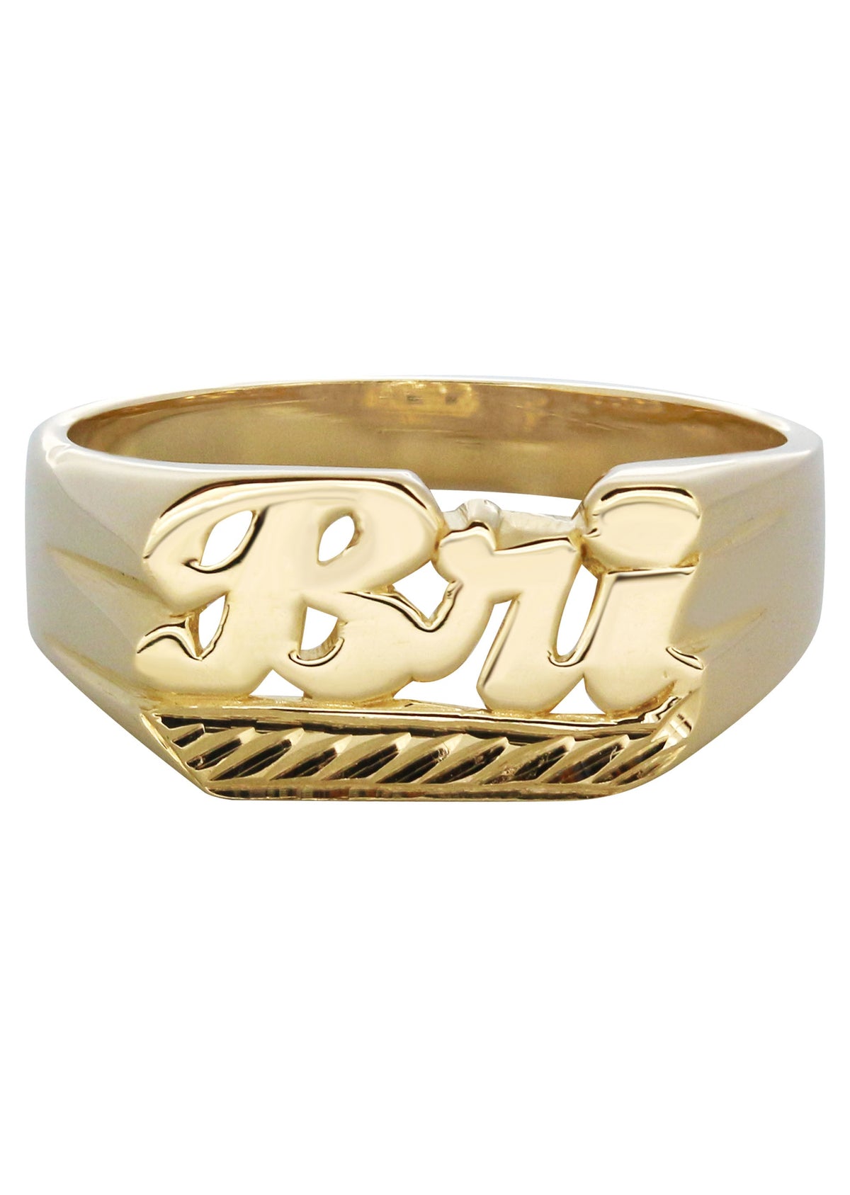 14K Initials Gold Name Ring | Appx. 4 Grams