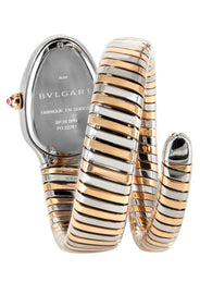 DIAMOND BVLGARI SERPENTI WATCH IN STAINLESS STEEL & ROSE GOLD