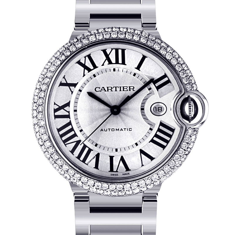 Diamond Cartier Ballon Bleu | Stainless Steel | 42 Mm