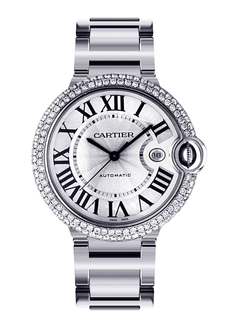 Diamond Cartier Ballon Bleu | Stainless Steel | 42 Mm