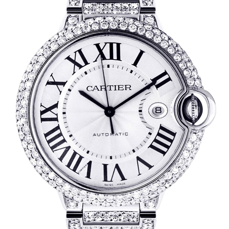 Diamond Cartier Ballon Bleu | Stainless Steel | 42 Mm