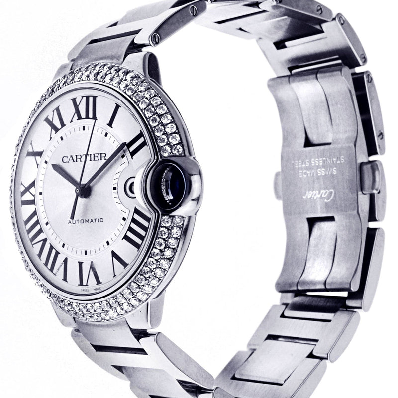 Diamond Cartier Ballon Bleu | Stainless Steel | 42 Mm