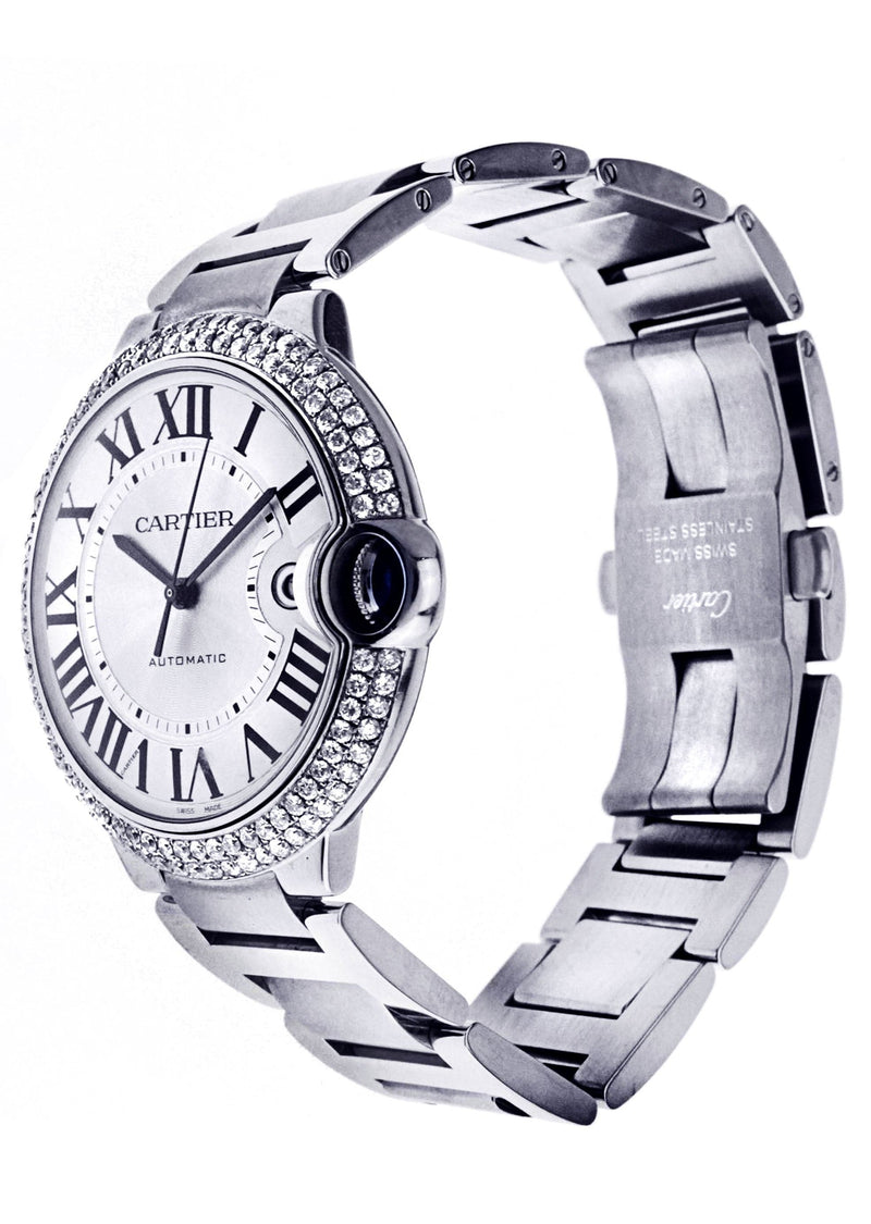 Diamond Cartier Ballon Bleu | Stainless Steel | 42 Mm
