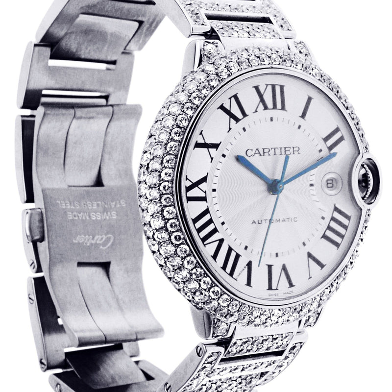 Diamond Cartier Ballon Bleu | Stainless Steel | 42 Mm