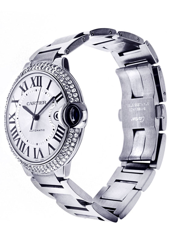 Diamond Cartier Ballon Bleu | Stainless Steel | 42 Mm