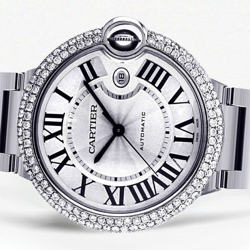 Diamond Cartier Ballon Bleu | Stainless Steel | 42 Mm