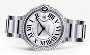 Diamond Cartier Ballon Bleu | Stainless Steel | 42 Mm