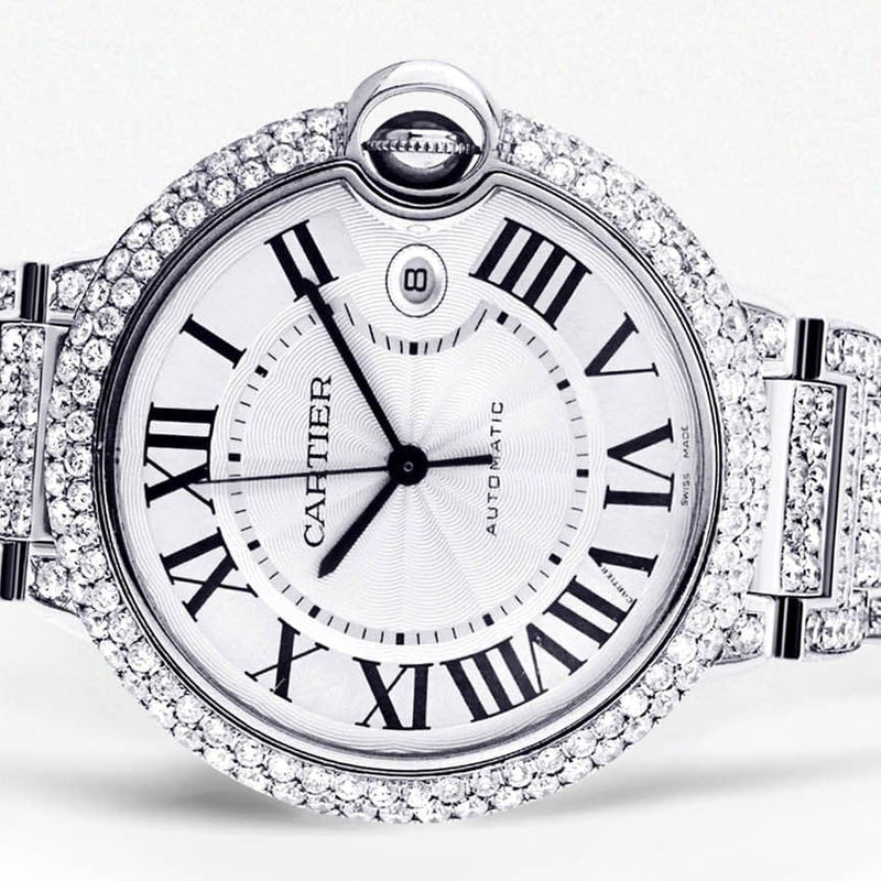 Diamond Cartier Ballon Bleu | Stainless Steel | 42 Mm