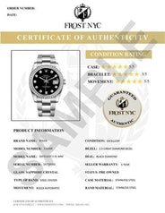 Diamond Rolex Datejust  Watch | 36Mm | Dark Grey Diamond Dial | Jubilee Band