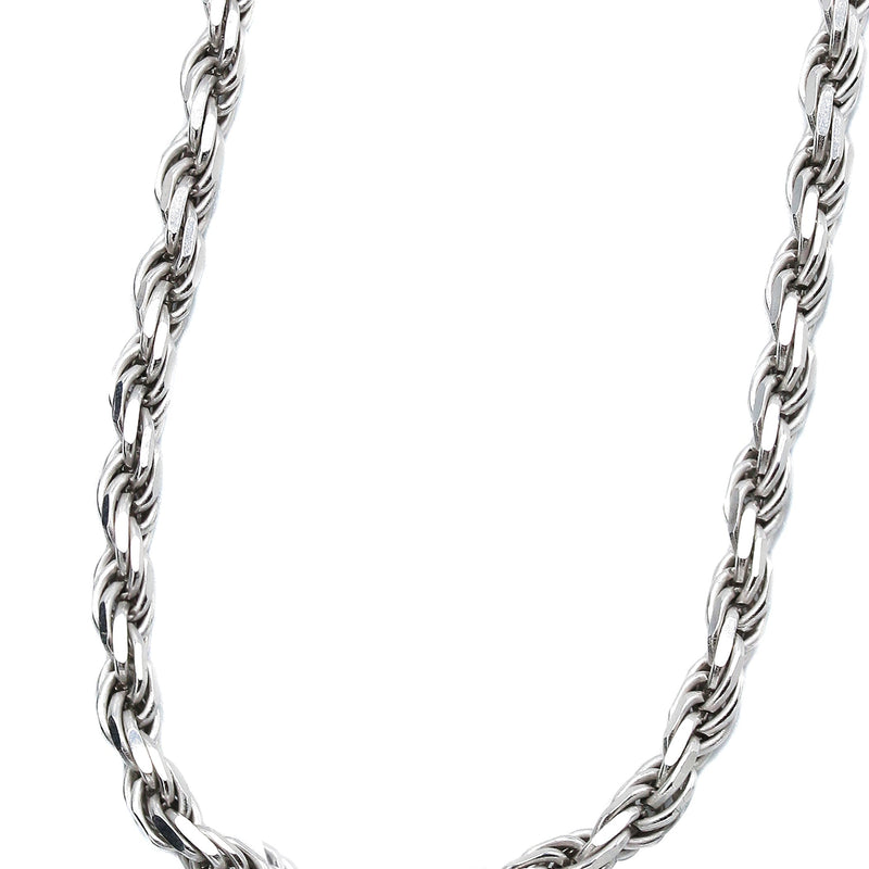Silver Chain - Mens White Chain / Rope Chain / 3.5 MM
