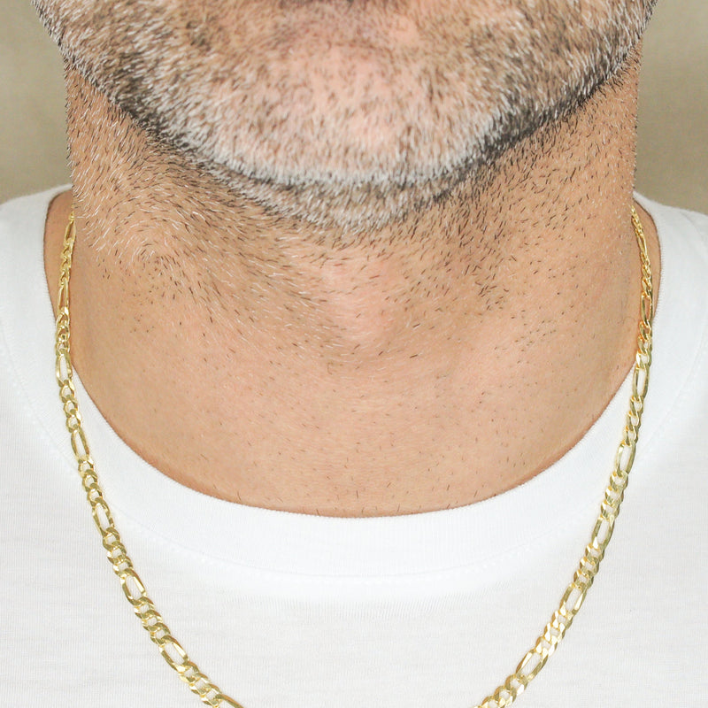 Silver Chain - Mens Gold Chain / Figaro Chain / 5 MM