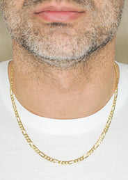 Silver Chain - Mens Gold Chain / Figaro Chain / 5 MM