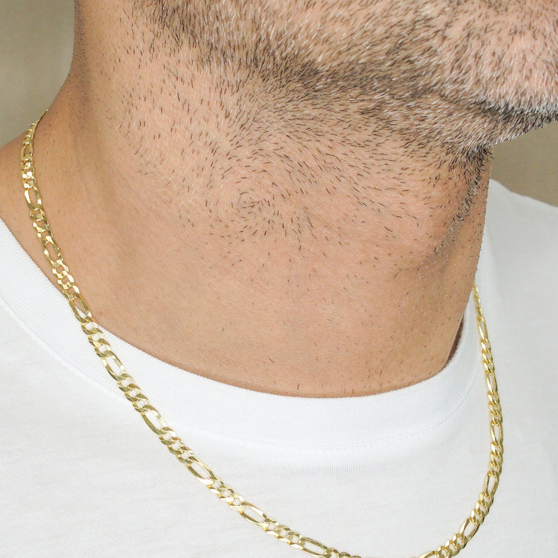 Silver Chain - Mens Gold Chain / Figaro Chain / 5 MM