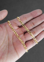 Silver Chain - Mens Gold Chain / Figaro Chain / 5 MM
