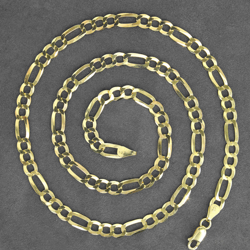 Silver Chain - Mens Gold Chain / Figaro Chain / 5.6 MM