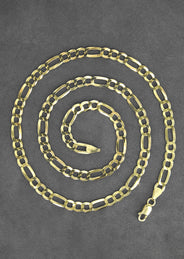 Silver Chain - Mens Gold Chain / Figaro Chain / 5.6 MM
