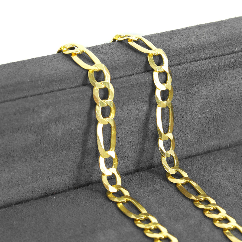 Silver Chain - Mens Gold Chain / Figaro Chain / 5.6 MM