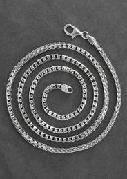 Silver Chain - Mens White Chain / Franco Chain / 2.3 MM