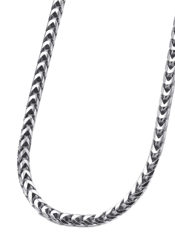 Silver Chain - Mens White Chain / Franco Chain / 2.3 MM