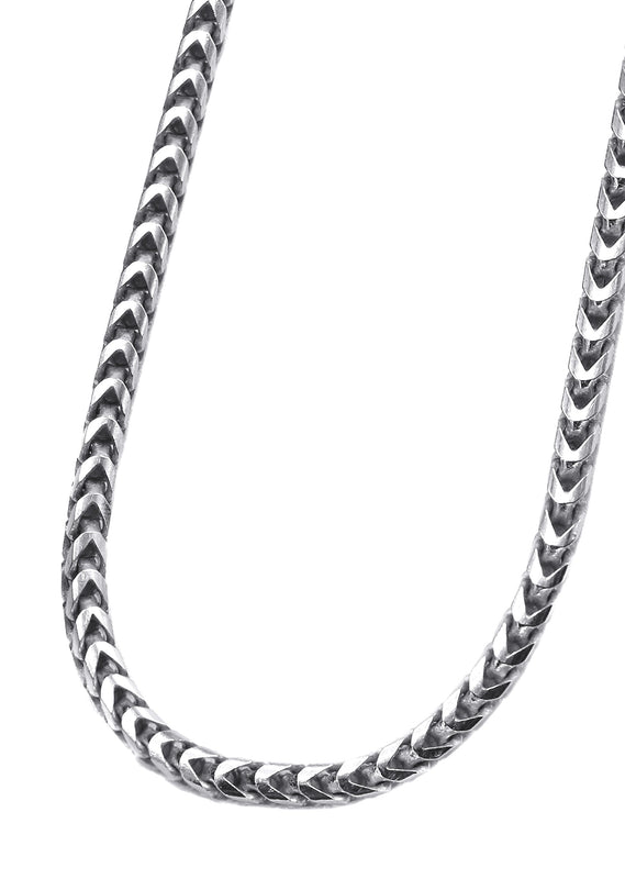 Silver Chain - Mens White Chain / Franco Chain / 2.3 MM