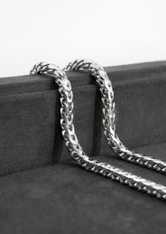Silver Chain - Mens White Chain / Franco Chain / 4.2 MM