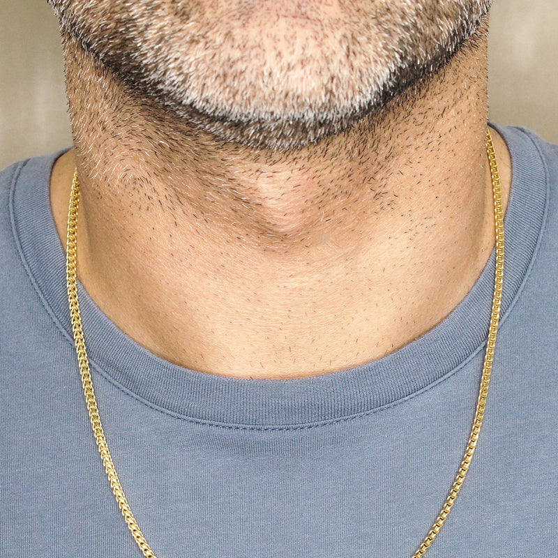 Silver Chain - Mens Gold Chain / Franco Chain / 2.5 MM