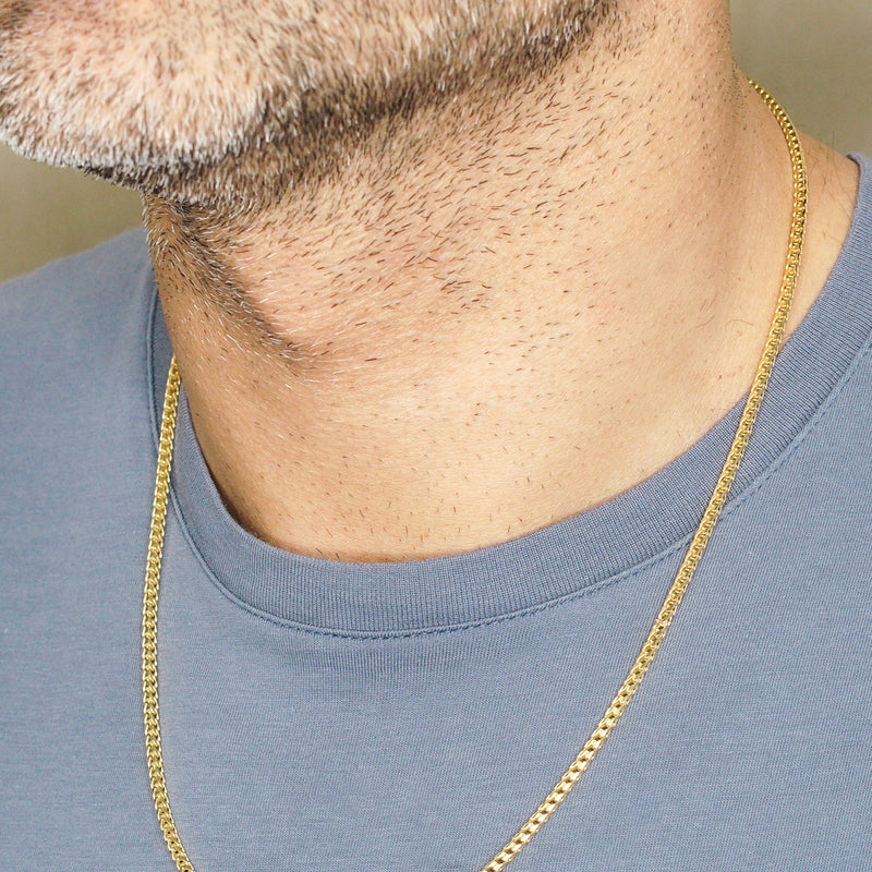 Silver Chain - Mens Gold Chain / Franco Chain / 2.5 MM