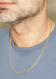 Silver Chain - Mens Gold Chain / Franco Chain / 2.5 MM