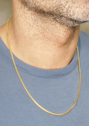 Silver Chain - Mens Gold Chain / Franco Chain / 2.5 MM