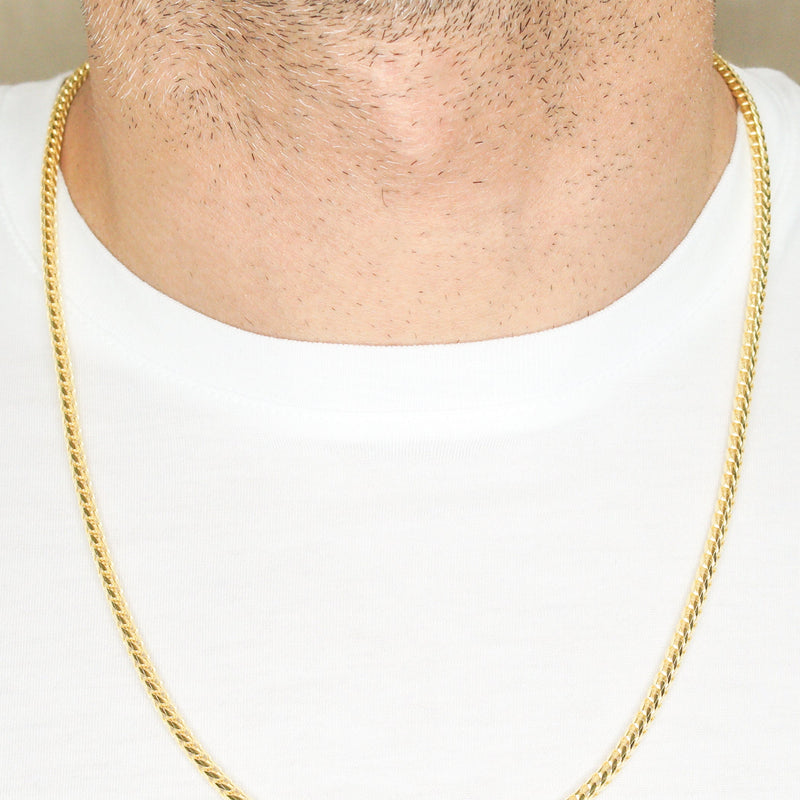 Silver Chain - Mens Gold Chain / Franco Chain / 3.5 MM