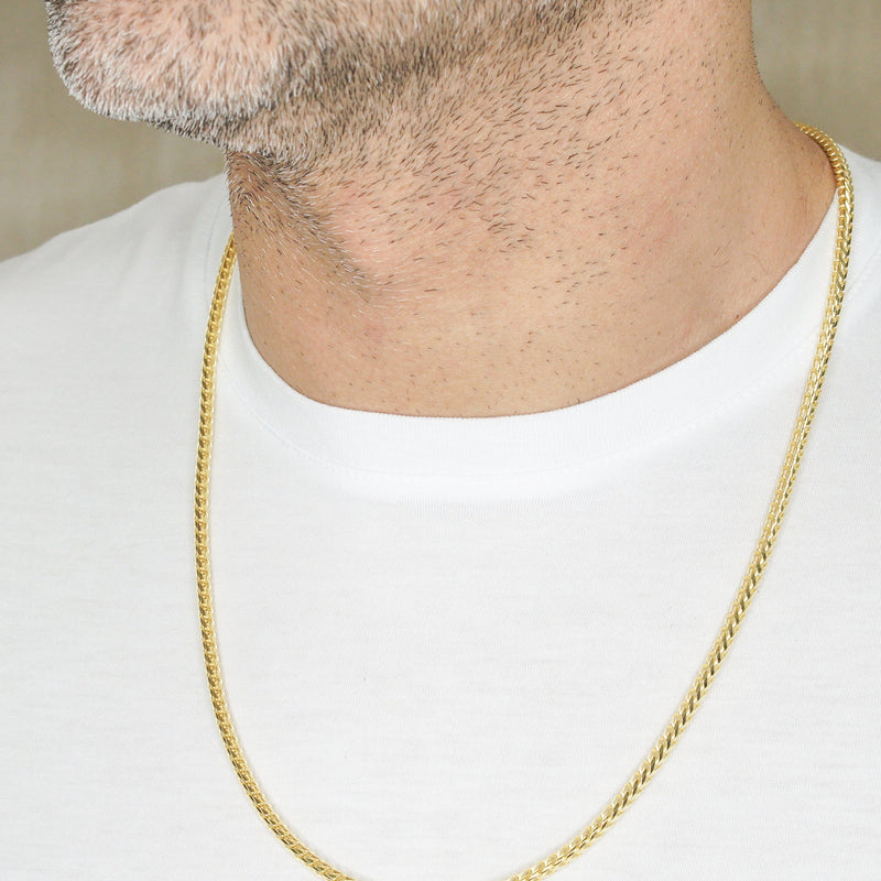 Silver Chain - Mens Gold Chain / Franco Chain / 3.5 MM